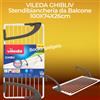 Vileda Stendibiancheria da Balcone Vileda GHIBLI Resina 100x74x26 Regolabile Stendino