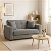 DecHome Divano 2 Posti Moderno in Tessuto 155x80x87 cm Grigio - Nora