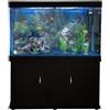 MONSTERSHOP Acquario 300 Litri con Armadietto Nero e Kit con Fondale, Piante e Ghiaia Blu