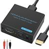 VEDINDUST Audio Extractor 4K Splitter HDMI a HDMI Optical SPDIF con 3.5mm Stereo Digitale