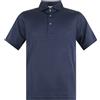 Gran Sasso - Polo blu manica corta con collo camicia in cotone filo di scozia pe