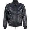 The Jack Leathers - Giubbotto blu Derek Seamlees in pelle per uomo