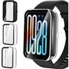 iVoler 3 Pezzi Cover con Vetro Temperato per Xiaomi Smart Band 9 PRO (Non per Xiaomi Mi