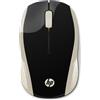 HP 200 (Silk Gold) mouse Ambidestro RF Wireless Ottico 1000 DPI