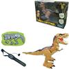 Lexibook - Tirannosauro di Controllo RC, Dinosauro Realistico, Movimenti articolati, Ruggito, Sputo di Fumo, Effetti di Luce, Ricaricabile, Fossili e telecomandi Portatili Inclusi, DINO02LXB