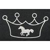HKM Corona con cavallo Applicazioni Argento Flex Moda Glitter One Size