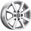Volkswagen Merano Cerchio in Lega per up!, cross up!, GTI, 15 Pollici, Alluminio, Argento Brillante, 5,0J x 15, PCD 100/4, ET33, Diametro 430mm