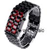 Générique Orologio Samurai Lava A LED Braccialetto Acciaio Cromato Uomo Donna a Scelta