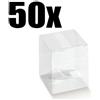Subitodisponibile 50 PZ Scatola trasparente pvc 5x5x8 cm portaconfetti bomboniera 0LNH