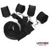 Latetobed Bondage set manette cavigliere per il letto sistema contenimento regolabile nero
