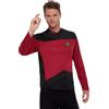 SMIFFYS Star Trek The Next Generation, uniforme comando, Rosso granata, Top Halloween