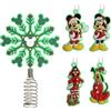 Hallmark Puntale per albero di Natale in miniatura con Topolino e Minnie, 12,7 cm, set da 5 pezzi, infrangibile