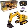 Lexibook, Escavatore Crosslander® PRO RC, retroescavatore telecomandato, Pala Automatica, Tappeto da Gioco, stampi per la Sabbia, 2 Camion e Un Ponte di Cartone Inclusi, Ricaricabile, RCP30LXB