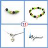 A Bijoux Pietre E Minerali. Set Bracciale Collana Perle Agata Nera + TOURMALINA Me