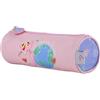 DOHE - Astuccio Scolastico Rotondo - Chiusura con Cerniera, Licenza Ufficiale, Poliestere Resistente, 21x7,5x7,5 cm, Materiale Scolastico - Pink Panther ecoPink - Rosa