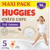 Huggies Extra Care, 96 Pannolini Mutandina, Taglia 5, 12-17Kg, Pacco Scorta | Pannolini mutandina Taglia 5, Alta Assorbenza, Con Bande elastiche, Materiale Traspirante, Ipoallergenici
