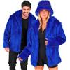 W WIDMANN MILANO Party Fashion - Giacca in eco-pelliccia da donna e uomo | Giacca di peluche per costumi, carnevale, festival, feste a tema, discoteca e look da festa appariscenti