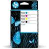 HP 932 Nero, Ciano, Giallo, Magenta, 4 Cartucce Inchiostro Originali | Compatibile con Multifunzione HP OfficeJet 6100, 6600, 6700, 7110, 7510, 7610 e 7612 (6ZC71AE)
