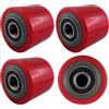 4 Pezzi Ruote per Transpallet Poliuretano 80 X 70Mm, Asse 20Mm Ruote per Transpa