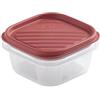 TATAY Contenitori Ermetici per Alimenti 0,3L Top Flex | Coperchio a Pressione | Contenitori Plastica per Alimenti | Microonde, Lavastoviglie, Frigo, Freezer | Senza BPA | 10x10x5,5 cm, Rosso