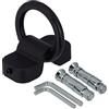 Relaxdays Anello Antifurto Bici e Moto, Gancio 14 mm, Ancoraggio a Muro per Biciclette, Scooter, Acciaio, Plastica, Nero