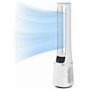 Midea MFP-120 (WH) Ventilatore a torre 2 in 1 Silenzioso 38dB Purificatore d'aria CADR 120 per display LED 47,6 ㎡ Telecomando Oscillazione 12H Timer Bianco