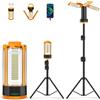 T-SUN 10400 mAh Faretto da Cantiere LED Ricaricabile con Treppiede,