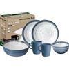 Brunner 0830143N.C5T Set Stoviglie da Campeggio per 2 Persone, Tête-À-Tête Tuscany, 8 Pezzi