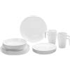 BRUNNER 0830160N.C7T Set Piatti e Tazze in Melamina Infrangibili 16 Pz, Set Spherica