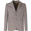 Havana & Co - Giacca marrone monopetto in jersey con lavorazione in Drop 4 per u