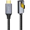 NFHK Cavo dati USB 3.1 da 10 Gbps, 100 W, ad angolo di 90 gradi, da USB-C