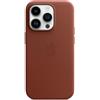 Apple iPhone 14 Pro Custodia In Pelle MagSafe - Umber (Marrone) Back Case