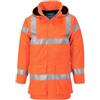 Portwest S774 Giacca Bizflame Rain ad Alta Visibilità Tessuto Traspirante | Arancione, L, EN ISO 20471 Classe 3, EN 343, EN 1149-5, Polsino in Maglia per Comfort, Fodera in Cotone Ignifuga, Poliestere