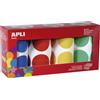 APLI Kids Confezione di rotoli di gommini rotondi 45 mm giallo, blu, rosso e v lUw8