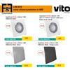 ESTRATTORE ASPIRATORE ARIA DA MURO CUCINA BAGNO VORTICE ASSIALE NERO IN VETRO