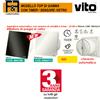 ESTRATTORE ASPIRATORE ARIA DA MURO CUCINA BAGNO VORTICE ASSIALE NERO IN VETRO
