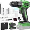 Ginour Avvitatore a Batteria, Brushless Trapano a Percussione 21V 2x2.0Ah