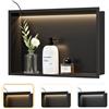 Neohomee Nicchia da parete in acciaio inox con illuminazione a LED,
