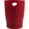 Exacompta 45324D Cestino Gettacarta, Rosso Scuro Trasparente, 26.3 x 26.3
