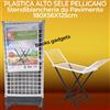 Plastica Alto Sele Stendibiancheria da Pavimento PELLICANO 180x56x125cm in Resina Bicolore Stendino