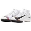 Nike Jr Superfly 6 Academy GS IC - Scarpe da Calcetto Indoor Unisex Adulto, Multicolore (White/Black/Pure Platinum 000), 38.5 EU