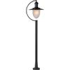 Lucide Aruba - Lanterna/Piantana da esterno - IP44, Metallo, Nero, 25 x 29,5 x 111 cm, E27 24watts 230volts