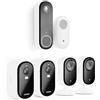 Arlo Kit Completo di Sicurezza per la Casa Arlo sotto i 500 (Essential 2 Telecamera HD (2), Videocitofono 2K & Campanello, Essential 2 Indoor Telecamera 2K), Visione Notturna, Luce, Sensore di Movimento, P