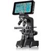 Bresser Microscopio Researcher LCD | Touchscreen da 7 pollici, Sensore Sony da 16 MP, Video Full HD, HDMI, Scheda SD, Tavolino meccanico, Messa a fuoco fine