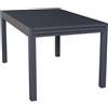Cosma TAVOLO ALLUNGABILE 90/180x90 DA ESTERNO GIARDINO ALLUMINIO ANTRACITE MOD. HAWAII