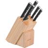 Lagostina Iceforce, Set Coltelli da Cucina, Ceppo in Legno con 5 Coltelli