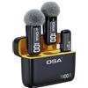 OSA Microfono Wireless da 2 Pezzi per iPhone iPad con Custodia di