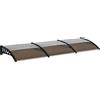 VivaGarden Pensilina da Esterno Tettoia per Esterno 300x100x26 cm colore Marrone