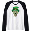 Calaveras for St Patrick's Day San Patrizio Teschio di Zucchero Teschio di Folletto Calaver Maglia con