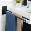 SAYAYO Portasciugamani Adesivo Porta Asciugamani Bidet Nero 40CM Porta